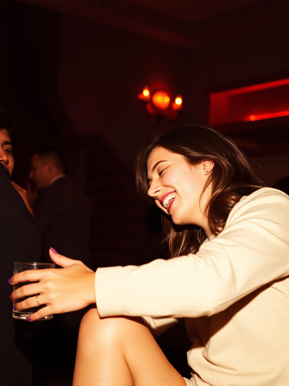 Dos personas riendo en el club social de Valencia